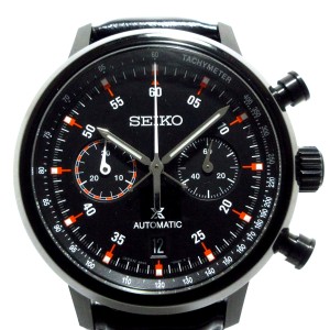 セイコー SEIKO 腕時計 美品 プロスペックス スピードタイマー 8R46‐00F0/SBEC019 メンズ 黒【中古】20240520