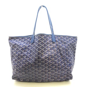 ゴヤール GOYARD トートバッグ レディース サンルイPM ネイビー コーティングキャンバス×レザー【中古】20240603