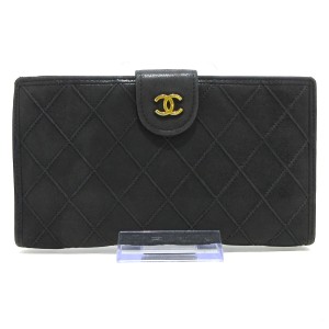 シャネル CHANEL 長財布 レディース ビコローレ 黒 ラムスキン【中古】20240603