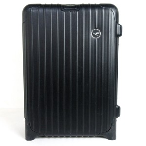 リモワ RIMOWA キャリーバッグ レディース 黒 TSAロックナンバー【000】/ルフトハンザ別注 アルミニウム【中古】20240615