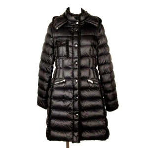 モンクレール MONCLER ダウンコート サイズ2 M レディース HERMINE(エルミンヌ) 黒 長袖/冬 ダウン、ナイロン【中古】20240616