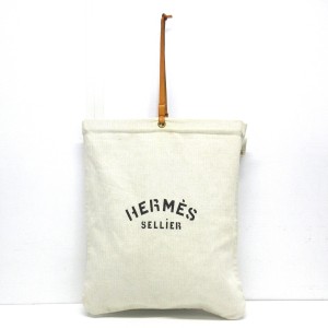 エルメス HERMES ショルダーバッグ レディース アリーヌ ベージュ×黒×ブラウン トワルシェブロン×レザー【中古】20240526