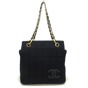 シャネル CHANEL ハンドバッグ レディース チョコバー A19271 黒 ゴールド金具/チェーンショルダー【中古】20240608