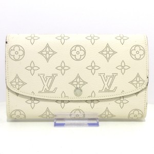 ルイヴィトン LOUIS VUITTON 長財布 マヒナ レディース ポルトフォイユ・イリス M60177 イヴォワール カーフレザー【中古】20240525