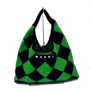 マルニ MARNI ショルダーバッグ レディース ダイヤモンド ミディアム バッグ グリーン×黒 マルニマーケット【中古】20240522