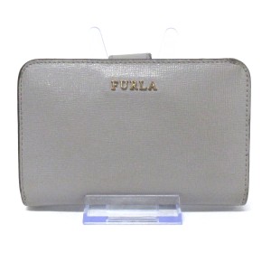 フルラ FURLA 2つ折り財布 レディース - グレー レザー【中古】20240402