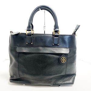 トリーバーチ TORY BURCH ハンドバッグ レディース 黒 レザー【中古】20240318