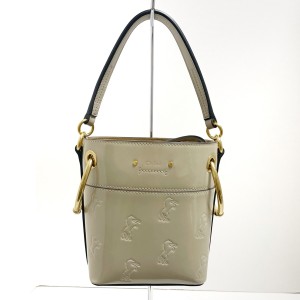 クロエ Chloe ハンドバッグ レディース ロイバケット ベージュ 型押し加工/巾着型 エナメル（レザー）【中古】20240331