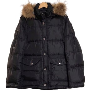 バーバリーブラックレーベル Burberry Black Label ダウンジャケット サイズL メンズ - 黒【中古】20240409