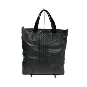 ボッテガヴェネタ BOTTEGA VENETA トートバッグ レディース イントレチャート 273312 ダークグレー レザー【中古】20240405