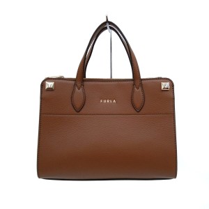 フルラ FURLA トートバッグ レディース ブラウン レザー×スエード【中古】20240601