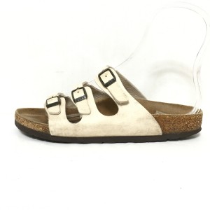 ビルケンシュトック BIRKEN STOCK サンダル 37 レディース Florida アイボリー レザー【中古】20240622