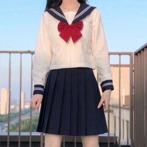 セーラー服 制服 セット 女子高生 制服 スカート 学生服女子 セーラー服 長袖 半袖 プリーツスカート 大きいサイズ 3L リボン 卒業式 