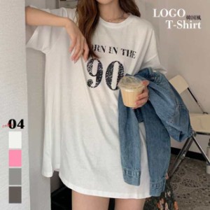 半袖Tシャツ レディース 韓国 英字ロゴ