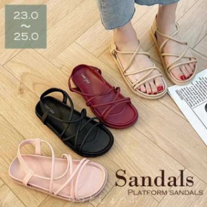 ストラップサンダル レディース 夏 ビーチサンダル オープントゥ 靴 韓国ファッション
