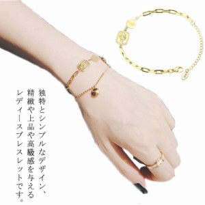 ブレスレット 腕輪 バングル レディース シンプル シック 18K スクリュー チェーン ジュエリー チタン アクセサリー 重ね付け 日常 エレ