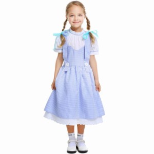 ハロウィン ドロシー風 オズの魔法使い Dorothy 童話 S-XL ワンピース キッズ 子供用 コスプレ衣装