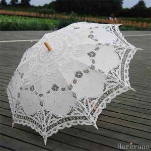 日傘 レース 遮光 UVカット 長傘 レディース ホワイト 白 かわいい コンパクト おしゃれ 上品 エレガント 48cm