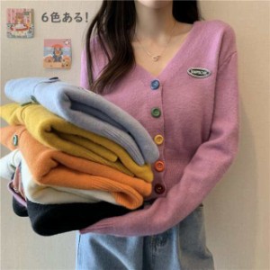 ６色ある セーター 可愛い Y2K ギャル 渋谷 原宿風 韓国ファッション 長袖 女子 大学生 高校生 新作