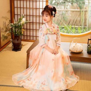 子供服 ワンピース キッズ 女の子 漢服 ワンピース カジュアル お姫様 中国風 ドレス dress 誕生日 七五三 子ども お姫様 おしゃれ 可愛