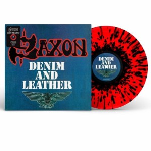 【LP】 Saxon サクソン / Denim And Leather (レッド＆ブラックスプラッターヴァイナル仕様 / アナログレコード) 送料無料