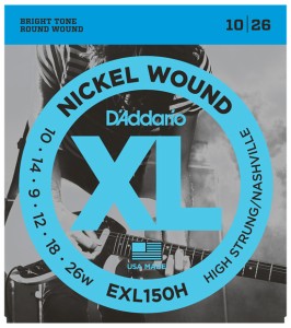 ダダリオ EXL150H エレキギター弦（High-Strung/Nashville Tuning）D'Addario　XL NICKEL[EXL150H] 返品種別A
