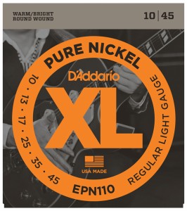 ダダリオ EPN110 エレキギター弦（Regular Light）D'Addario　XL PURE NICKEL[EPN110] 返品種別A