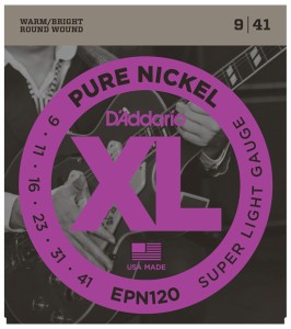 ダダリオ EPN120 エレキギター弦（Super Light）D'Addario　XL PURE NICKEL[EPN120] 返品種別A