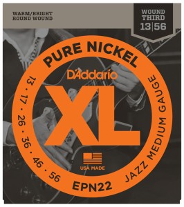 ダダリオ EPN22 エレキギター弦（Jazz Medium）D'Addario　XL PURE NICKEL[EPN22] 返品種別A