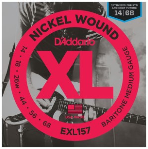 ダダリオ EXL157 エレキギター弦（Baritone-Medium）D'Addario　XL NICKEL[EXL157] 返品種別A