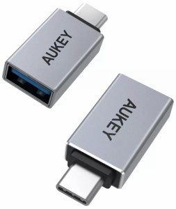 AUKEY CB-A22 USB 3.0 USB-A to C 変換アダプター　(2個セット)[CBA22] 返品種別A