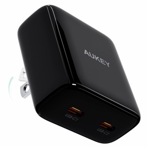 AUKEY PA-U4-BK 35W USB-C充電器 USB-C×2(ブラック)[PAU4BK] 返品種別A