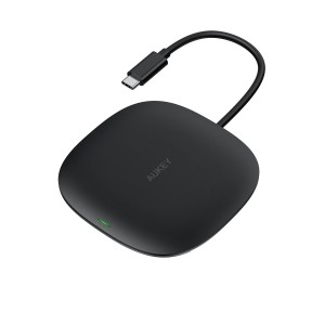 AUKEY CB-C70-BK ワイヤレス充電台 5in1 USB-Cハブ[CBC70BK] 返品種別A