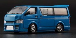 BM CREATIONS 1/64 トヨタ 2015 ハイエース KDH200V ブルー カスタム (RHD) 【64B0235】ミニカー  返品種別B