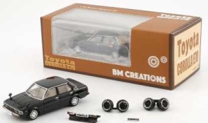 BM CREATIONS 1/64 トヨタ カローラ E70 ブラック (RHD)【64B0218】ミニカー  返品種別B