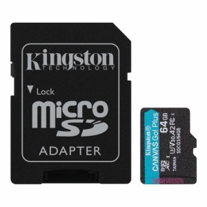 Kingston（キングストン） SDCG3/64GB microSDXCメモリカード 64GB Class10 UHS-I U3 V30 A2Canvas Go！　 Plus[SDCG364GB] 返品種別A