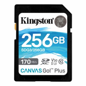 Kingston（キングストン） SDG3/256GB SDXCメモリーカード 256GB Class10 UHS-I U3 V30Canvas Go！　Plus[SDG3256GB] 返品種別A