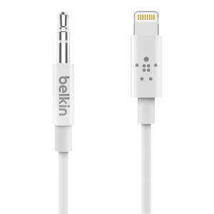 BELKIN AV10172BT03-WHT Lightning to 3.5mm オーディオケーブル 90cm（ホワイト）[AV10172BT03WHT] 返品種別A