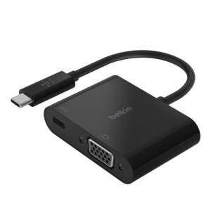 BELKIN AVC001BTBK 60W PD対応 USB-C - VGA + USB-C 変換アダプタUSB-C to VGA + USB-C 60W PD[AVC001BTBK] 返品種別A