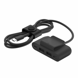 BELKIN BUZ001BT2MBKB7 RockStar 30W 4ポート充電分配器 電源エクステンダー（ブラック）[BUZ001BT2MBKB7] 返品種別A