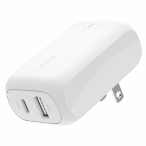 BELKIN WCB009DQWHJP BoostCharge 2ポート急速充電器 USB-C 30WPD + USB-A 12W PPS（ホワイト）[WCB009DQWHJP] 返品種別A