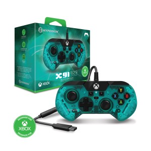 【Xbox Series】X91　ICE　有線コントローラー　Aqua　Green 返品種別B