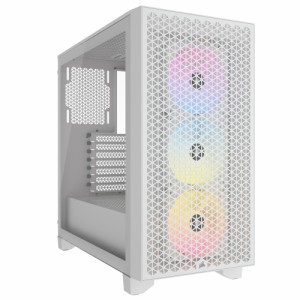 CORSAIR（コルセア） CC-9011256-WW ミドルタワー型PCケース 3000D RGB Tempered Glass White[CC9011256WW] 返品種別B