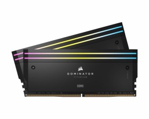 CORSAIR（コルセア） DDR5-6000(PC5-48000) 32GB (16GBx2) DOMINATOR TITANIUM RGB（ブラック）  CMP32GX5M2B6000C30返品種別B