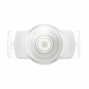 PopSockets グリッター クリア シルバー 白 スライドストレッチ(四角い角) 806134返品種別A