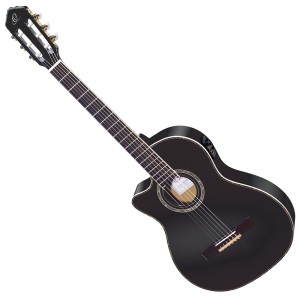 オルテガ RCE145LBK エレクトリッククラシックギター（ブラック）左利きモデル[RCE145LBK] 返品種別A