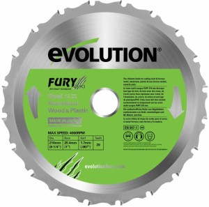 evolution FURY210TCT 万能切断チップソー 210mmエボリューション フューリーシリーズ[FURY210TCTDAIDO] 返品種別B