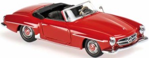 ミニチャンプス 1/18 メルセデス ベンツ 190 SL (W121) 1955 レッド【100037032】ミニカー  返品種別B