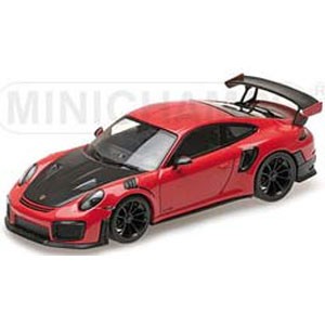 ミニチャンプス 1/43 ポルシェ 911(991.2) GT2RS 2018 レッド (ノーマル) / シルバーホイール【410067238】ミニカー  返品種別B