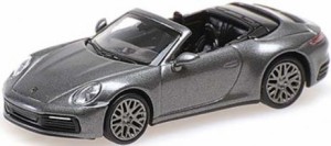 ミニチャンプス 1/87 ポルシェ 911 (992) カレラ 4S カブリオレ 2019 グレーメタリック【870068331】ミニカー  返品種別B